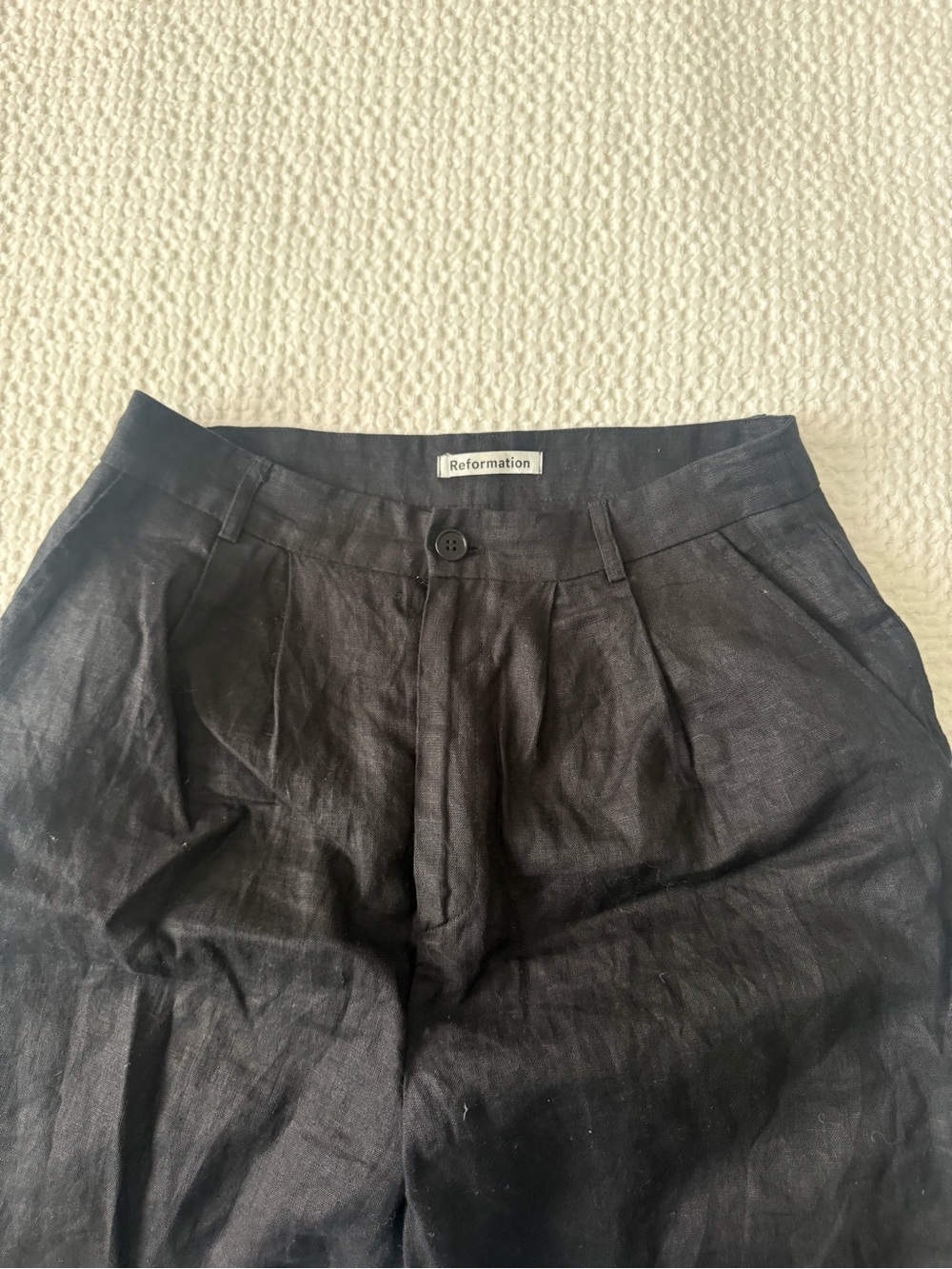Reformation linen Black pants